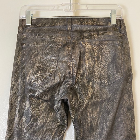J Brand 901 Golden Snake Print Skinny Jeans 28 - Picture 10 of 11